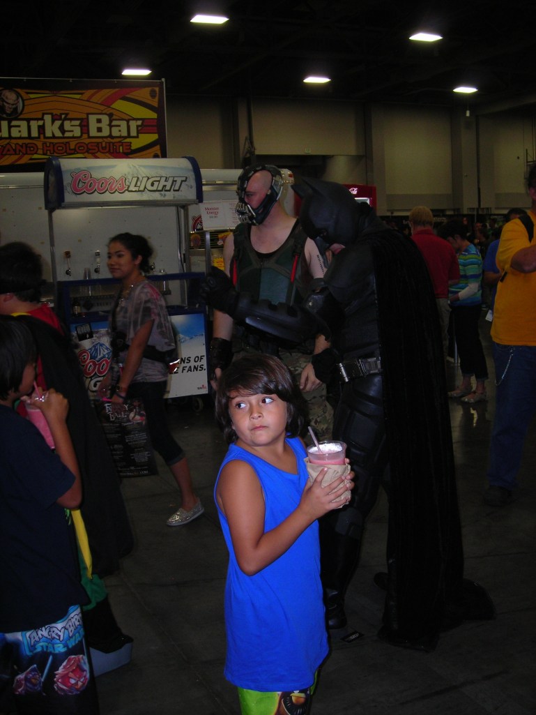 Batman, Bane and child